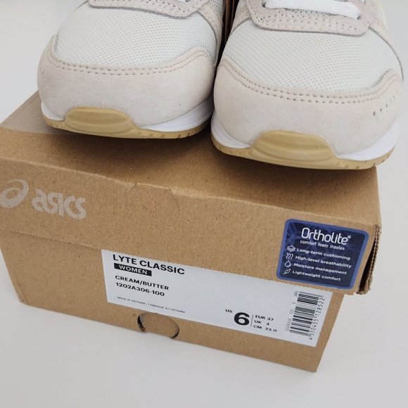 *PRICE FIRM* Asics Women's Lyte Classic Sneaker (Cream/Butter) W6 - Picture 4 of 12